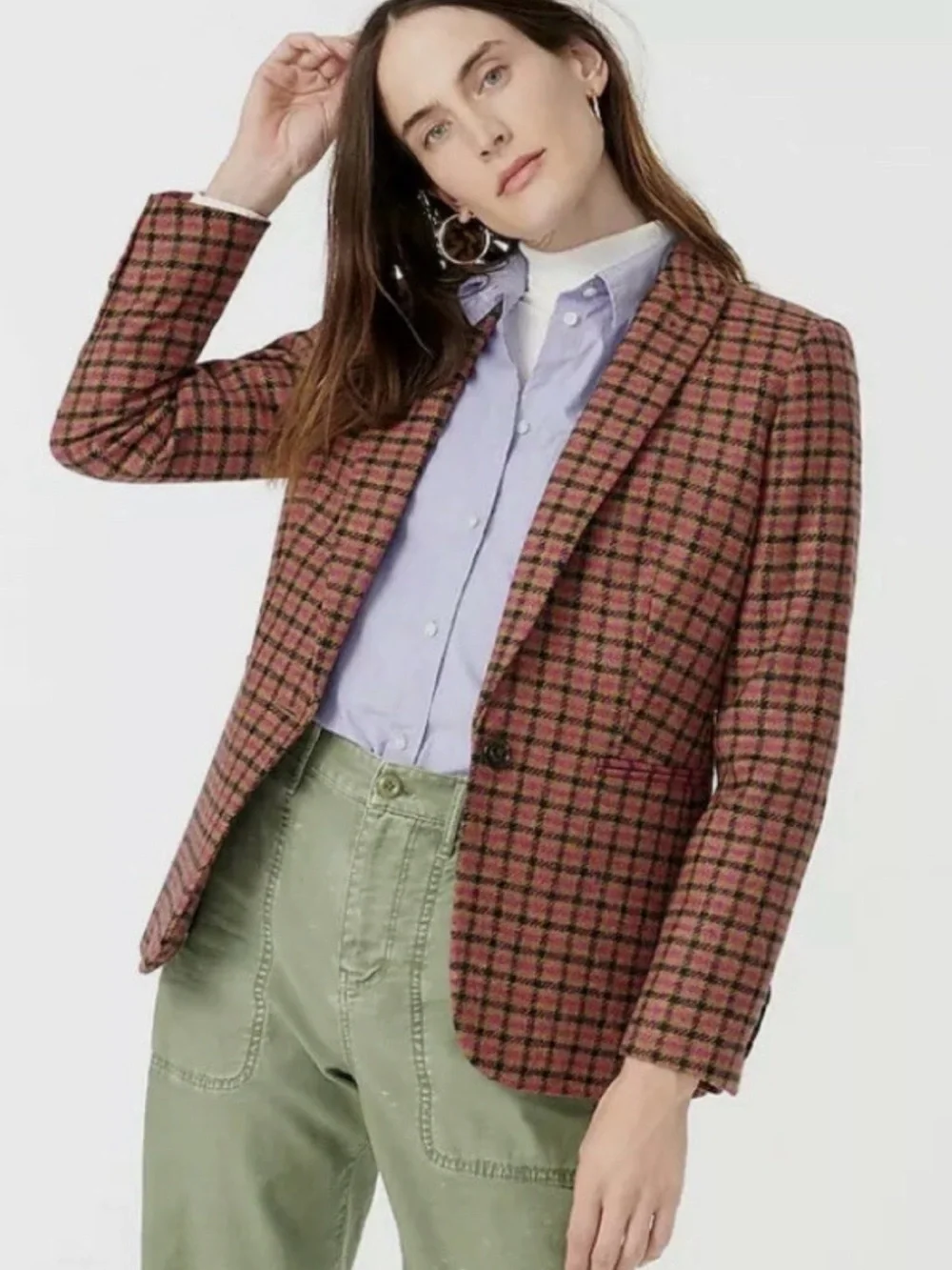 J.Crew Parke Blazer in Moon Wool Plaid Size 8 NWOT - Picture 1 of 7